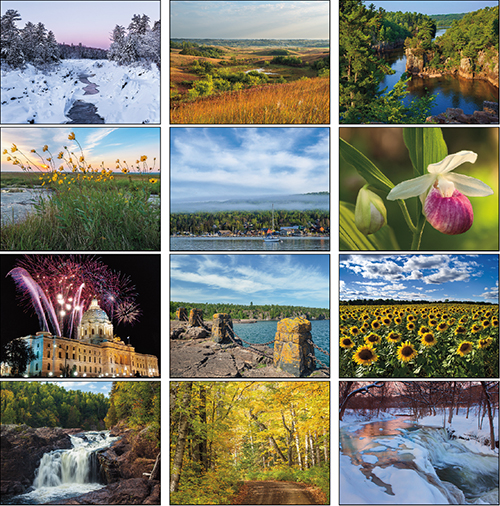 Minnesota Scenic Spiral Bound Wall Calendar for 2022